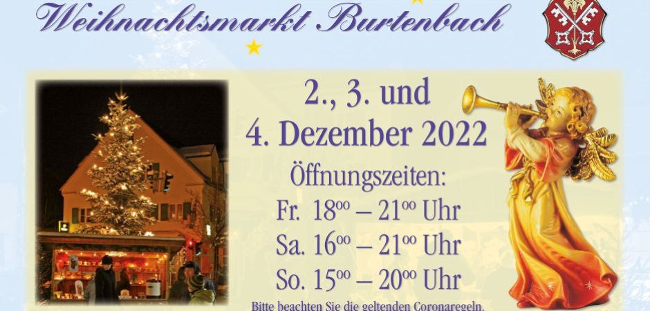 Flyer Weihnachtsmarkt der Marktgemeinde Burtenbach